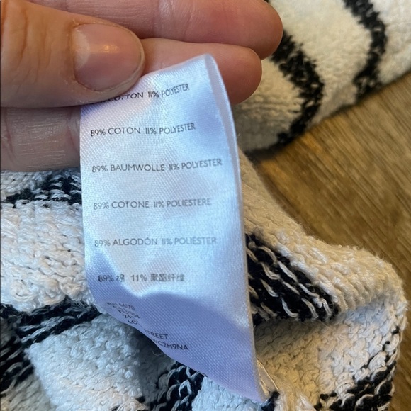 Free people sweater oversized striped size large boho long sleeve pullover - Picture 5 of 6